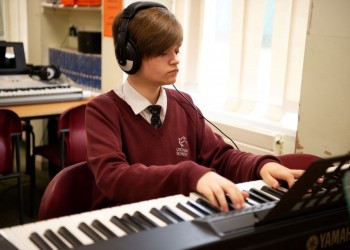 Playing the piano