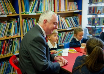 Teacher with pupils