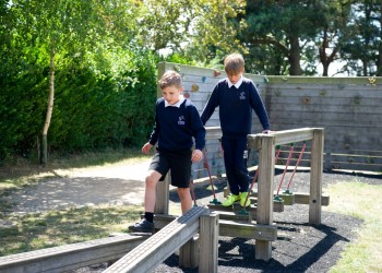 Pupils in playground