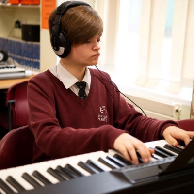 Playing the piano