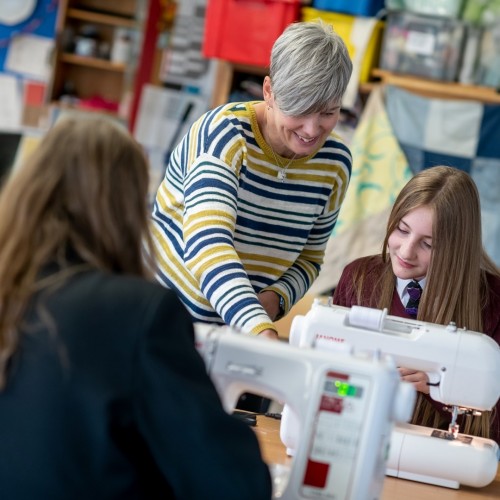 Teacher with pupils