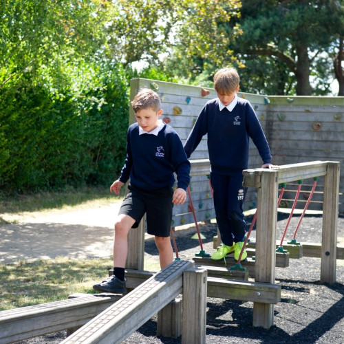 Pupils in playground